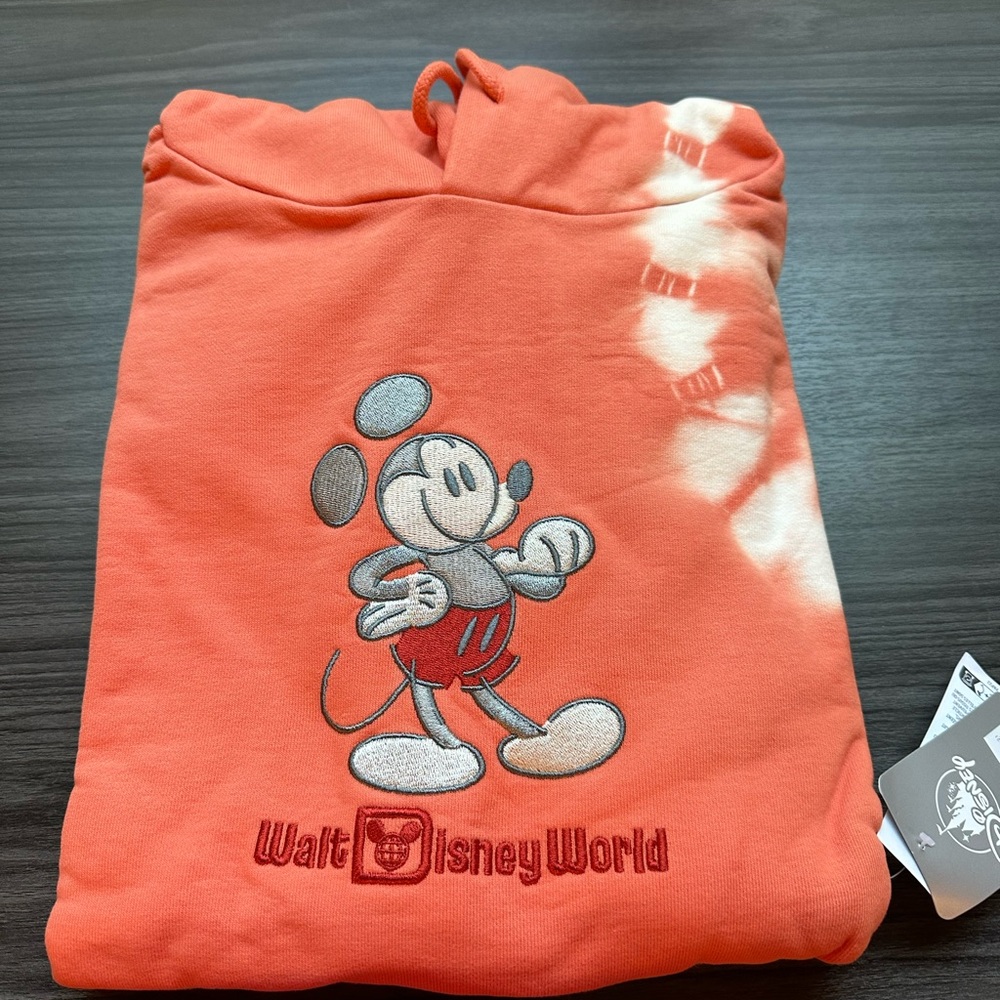 NEW Walt Disney World Orange Mickey Mouse Sweatshirt. Size Medium - Picture 3 of 4